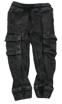 Šedé cargo cuff rifle Denim Co. 