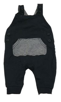 Černé laclové tepláky s klokankou George 