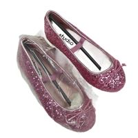 Nové - Růžové třpytivé baleríny s mašlí Studio vel. 26