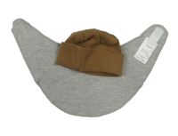 2set - Béžová žebrovaná čepice + šedý slinták 