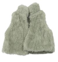 Šedá chlupatá vesta