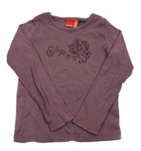 Vínové triko s logem Esprit 