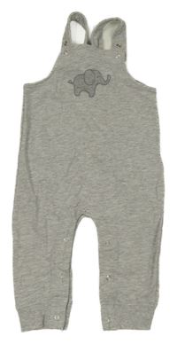 Šedé melírované laclové tepláky se slonem Pocopiano