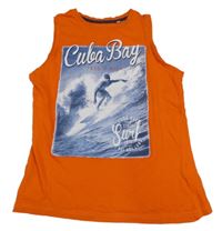Oranžové tílko se surfařem C&A