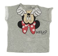 Šedé melírované tričko s Minnií C&A