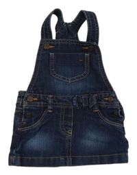 Tmavomodrá rilfová laclová sukně s mašlí Kitchoun