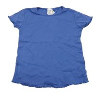 Modré tričko s ozdobným lemem C&A