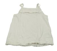 Bílý top s třásněmi C&A