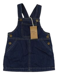 Nové - Tmavomodré laclové riflové šaty Next