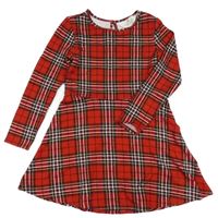 Červeno-barevné kostkované šaty H&M