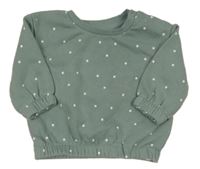 Zelenošedá oversize mikina s puntíky Primark