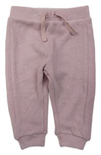 Světlerůžové žebrované pletené kalhoty Primark