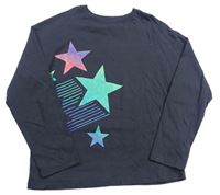 Tmavošedé melírované triko s hvězdičkami zn. M&S 
