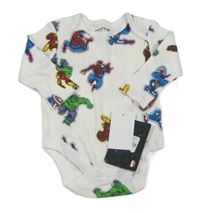 Nové - bílé body s Avengers zn. PRIMARK