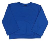 Cobaltově modrá mikina s kapsou 