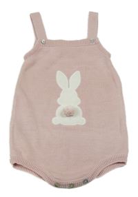 Pudrové pletené laclové kraťasy s králíčkem dandelion