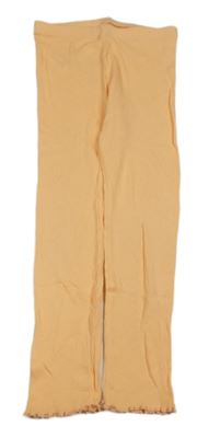 Světleoranžové žebrované legíny George