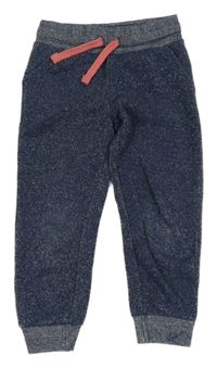 Tmavomodro-stříbrné melírované tepláky Kiki&Koko