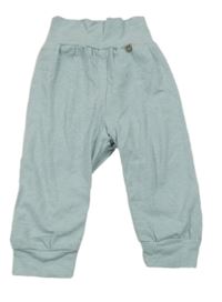 Mentolovo-bílé pruhované tepláky se srdíčkovým přívěškem