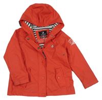 Červená nepromokavá jarní bunda s kotvou a kapucí VOILE BLEUE