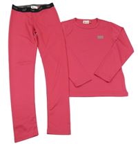 2Set - Tmavorůžovo-černé žebrované spodní triko s lego kostičkou + kalhoty LEGO