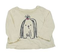 Smetanové triko s pejskem GAP