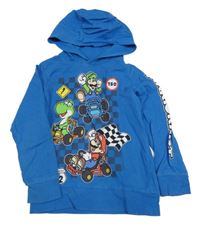 Modrá slabá mikina s Máriem a kapucí Next