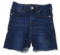 Tmavomodré skinny teplákové riflové kraťasy DENIM DIVA