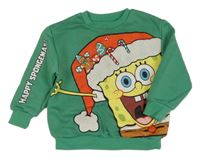 Zelená mikina se SpongeBobem s vánočním motivem PRIMARK