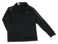 Černá funkční sportovní propínací mikina Adidas