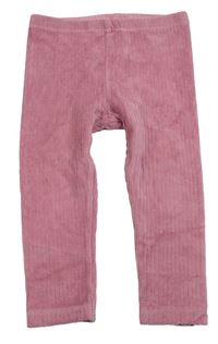 Starorůžové žebrované sametové legíny Primark