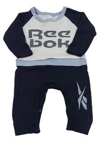 Bílo-tmavomodrý overal s logem Reebok