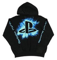 Černá mikina s logem PlayStation a kapucí H&M