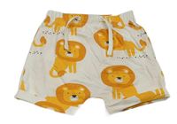 Bílé bavlněné kraťasy s lvy Matalan