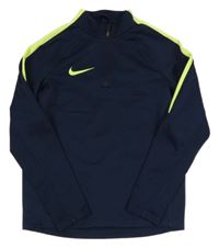 Tmavomodrá sportovní funkční mikina s logem Nike