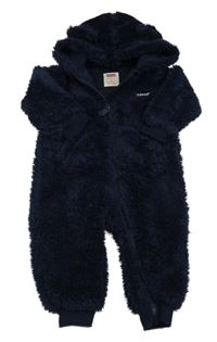 Tmavomodrá chlupatá kombinézta s logem a kapucí Levi´s