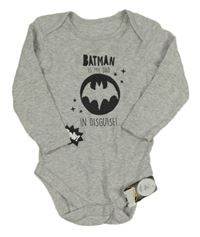 Nové - Šedé melírované body s netopýrem - Batman George