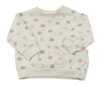 Smetanová květovaná mikina H&M