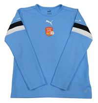 Modré sportovní funkční triko s potiskem Puma