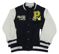 Černo-bílá baseballová mikina s Pikachu C&A