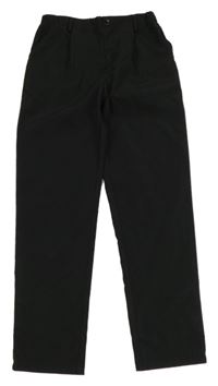 Černé šusťákové kalhoty Shein