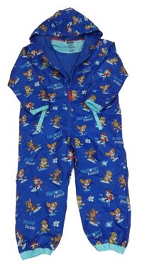 Modrá šusťáková jarní kombinéza s Paw Patrol a kapucí Nickelodeon
