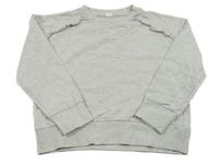 Šedá melírovaná mikina s volánky