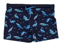 Tmavomodré nohavičkové plavky se žraloky Dopodopo