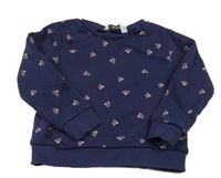 Tmavomodrá květovaná mikina Everyday