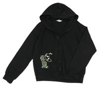 Černá propínací mikina s ovladačem a kapucí H&M