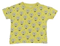 Žluté květované tričko F&F