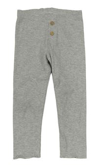 Šedé žebrované legíny s knoflíky Matalan