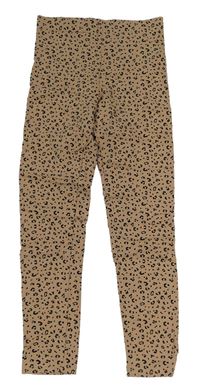 Béžovo-černé leopardí silnější legíny H&M