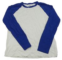 Bílo-modré triko H&M